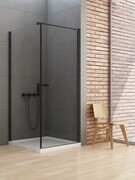 New Trendy New Soleo Black kabina 90x120x195 cm wspornik prosty szkło przejrzyste D-0231A/D-0149B-WP
