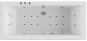 Riho Lusso 180x80cm wanna prostokątna z hydromasażem Pneumatic S2 lewa + nogi + syfon BA98-PNES2-L