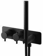 Kohlman Axel Black bateria termostatyczna prysznicowo-wannowa podtynkowa z rączką prysznicową czarny mat QW265AB __ RABAT W KOSZYKU! __