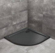 Radaway Doros A Stone brodzik półokrągły 80x80cm czarny SDRA8080-01-54S