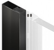 New Trendy Eventa Black Chrome profil poszerzający do drzwi wnękowych 10 mm czarny połysk PP-0032