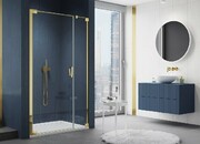 SanSwiss Cadura Gold Line drzwi wahadłowe 110cm jednoczęściowe lewe z polem stałym CA31CG1101207