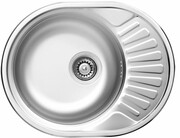 Deante Twist zlewozmywak 1-komorowy okrągły z krótkim ociekaczem 58x44,5 cm dekor ZEU 311C