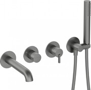 Deante SILIA Bateria wannowa 4-otworowa podtynkowa titanium BQS D18P