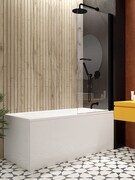 Sanplast Exa Line KW/EXA LINE parawan nawannowy 80x150 cm czarny matowy 600-540-1060-59-401