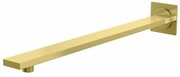 Kohlman Experience Brushed Gold kwadratowe ścienne ramię do deszczownicy 38 cm złoto szczotkowane WQEGDB __ RABAT W KOSZYKU! __