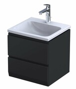 Oristo Brylant szafka z umywalką wisząca 49x50x45 czarny mat OR36-SD2S-50-8-V3/UME-CE-50-91