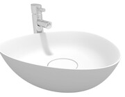 Riho Limited Oviedo okrągła umywalka nablatowa 41x41x13cm BIAŁY MAT W021001105