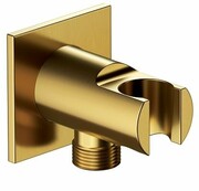 Omnires przyłącze kątowe mosiężne z uchwytem na słuchawkę złoto szczotkowane 8873C/KGLB ___ RABAT W KOSZYKU! ___