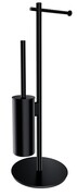 Omnires Modern Project stojak na papier i szczotkę toaletową czarny mat MP60810BL