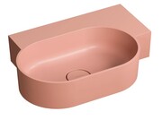 Omnires Ovo M+ umywalka nablatowa/wisząca prawa 55x38 cm coral mat OVO555UWPCO