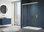 SanSwiss Cadura Gold Line kabina Walk in 180cm lewa ze ścianką przesuwną CAW2G1801207