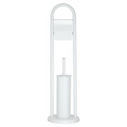 Sealskin Acero stojak na papier toaletowy ze szczotką do WC metalowy biały 361733610