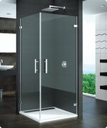 SanSwiss Pur PUE1 Wejście narożne 1-częściowe 40-100cm profil chrom szkło Satyna Prawe PUE1DSM11049