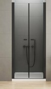 New Trendy New Soleo Black drzwi wnękowe dwuskrzydłowe 80x195 cm przejrzyste D-0214A