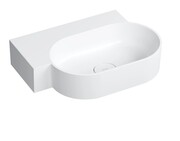Omnires Ovo M+ umywalka nablatowa/wisząca lewa 55x38 cm biały mat OVO555UWLBM