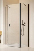 Radaway Nes Black Ptj kabina pięciokątna 90x80cm prawa czarny mat/szkło przejrzyste 10052000-54-01R/10052300-54-01