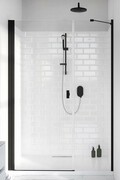 Radaway Nes Black Dws drzwi wnękowe 130cm lewe szkło przejrzyste 10028130-54-01L