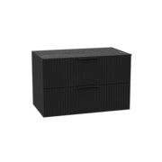 Excellent Tuto 2.0 szafka wisząca 80x50x46,5 cm front ryflowany czarny mat MLEX.2172.K.80.031B.BKBK