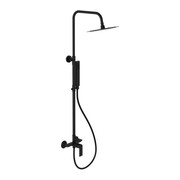 Excellent Glad Rain zestaw prysznicowy ścienny z deszczownicą 20 cm czarny soft ARNL.1181BS