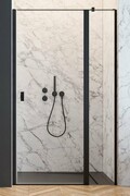 Radaway Nes Black Dwj II drzwi wnękowe 90cm prawe czarny mat/szkło przejrzyste 10036090-54-01R