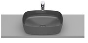 Roca FINECERAMIC umywalka nablatowa cienkościenna Soft 50x37 onyx A327500640