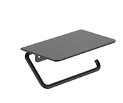 Roca Victoria wieszak na papier z półką Czarny Mat A817889NB0