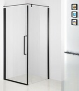 Sea Horse Fresh Line Black kabina natryskowa narożna kwadratowa 80x80cm lewa z powłoką przejrzyste BK260T08KL+