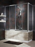 Radaway Vesta DWD+S Parawan nawannowy 150x65cm szkło przejrzyste 203150-01/204065-01