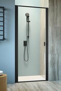 Radaway Nes 8 Black Dwj I Frame Drzwi wnękowe 90cm lewe czarny mat/szkło przejrzyste 10076090-54-56L