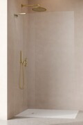 Radaway Modo 8 QL SL Brushed Light Gold II kabina Walk-in 120x200 lewa szczotkowane jasne złoto/szkło przejrzyste 10318120-98-01L