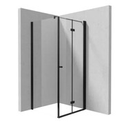 Deante Kerria Plus kabina kwadratowa 90x90x200 cm Nero KKNNU09S09