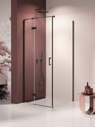 New Trendy Nesta Black kabina 110x120x200 cm lewa wspornik równoległy przejrzyste K-3719