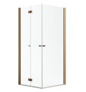 Radaway Nes Brushed Copper KDD B / KDD I kabina 100x100cm lewa szczotkowana miedź przejrzyste 10024100-93-01L/10015100-93-01R