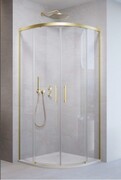 Radaway Idea 6 Brushed Light Gold PDD kabina 90x100cm szczotkowane jasne złoto szkło przejrzyste 387139-01-01/387156-98-01