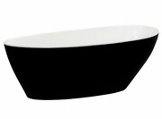 Besco Goya 170x72cm wanna wolnostojąca biało-czarna MATOWA + syfon klik-klak chrom #WMMC-170G