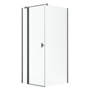 Radaway Nes Kdj II Brushed GunMetal kabina 110x75cm lewa szczotkowany grafit 10032110-92-01L/10039075-01-01