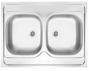 Deante Tango zlewozmywak 2-komorowy bez ociekacza 80x60 cm dekor ZM6 3200