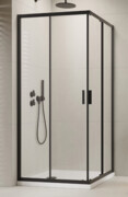 Brilis Alienta Black D kabina prostokątna 80x90 czarna szkło przejrzyste 10258090-54-01