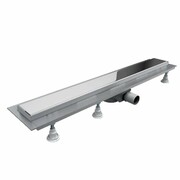 Schedpol Base-Low odpływ liniowy z maskownicą Steel 100x8x6,5cm OLSL100/ST-LOW
