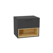 Excellent Tuto 2.0 szafka wisząca front gładki wysoki szary 60x50x46,5 cm blat marmur MLEX.2171.K.60.02MA.GRGR