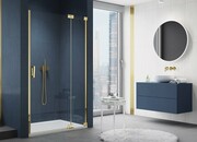 SanSwiss Cadura Gold Line drzwi wahadłowe 140cm jednoczęściowe prawe z polem stałym CA13D1401207