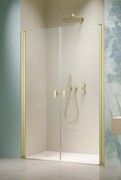Radaway Nes Brushed Light Gold DWD I Drzwi wnękowe 80cm szczotkowane jasne złoto szkło przejrzyste 10027080-98-01