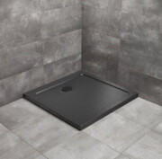 Radaway Doros C Stone brodzik kwadratowy 80x80x4,5 czarny SDRC8080-01-54S
