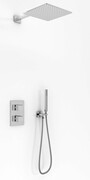 Kohlman Excelent zestaw prysznicowy z baterią termostatyczną oraz deszczownicą kwadratową 20x20 cm chrom QW432HQ20 __ RABAT W KOSZYKU! __