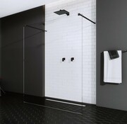 Radaway Modo New Black I kabina Walk-in 160x200 czarny mat/szkło przejrzyste 388164-54-01