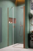 Radaway Nes Brushed Copper Dws drzwi wnękowe 90cm prawe szczotkowana miedź szkło przejrzyste 10028090-93-01R