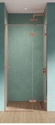 New Trendy Eventa Copper Shine drzwi wnękowe pojedyncze 100x200 cm przejrzyste prawe miedź połysk EXK-6357
