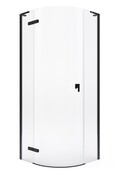 Roca Metropolis Rondo kabina półokrągła profile CZARNY MAT 80x80cm szkło przejrzyste AMP1008016M