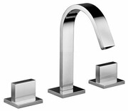 Paffoni Bateria umywalkowa stojąca 3-elementowa Level Piatta chrom LEP053CR